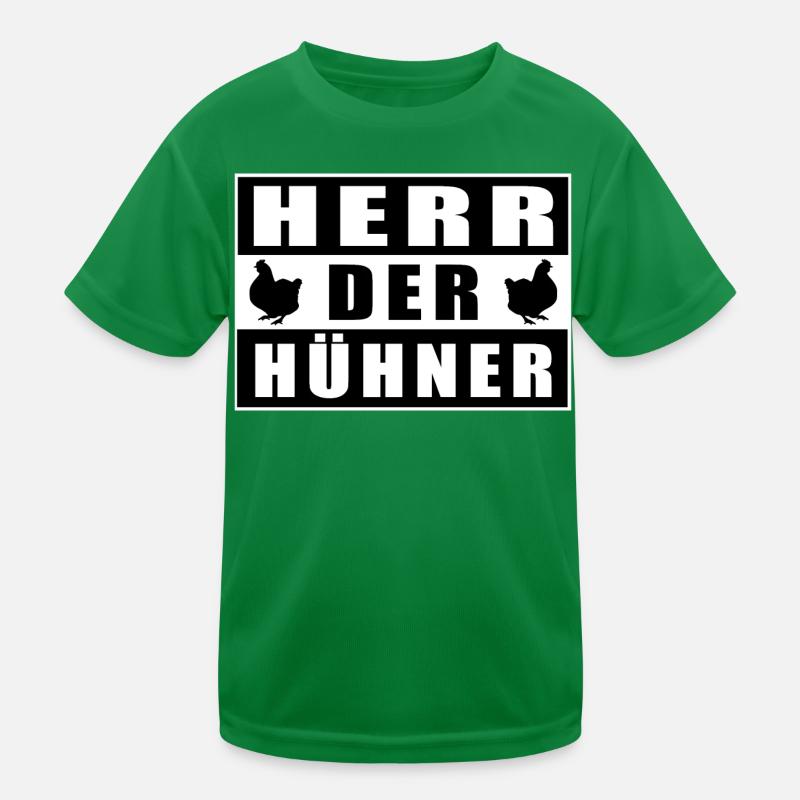 Herr Der Hühner Kinder Funktions-T-Shirt