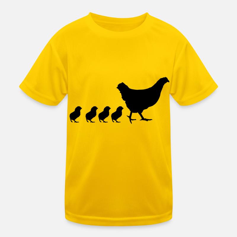 Hen with 4 chicks sweet Mama Kids Functional T-Shirt