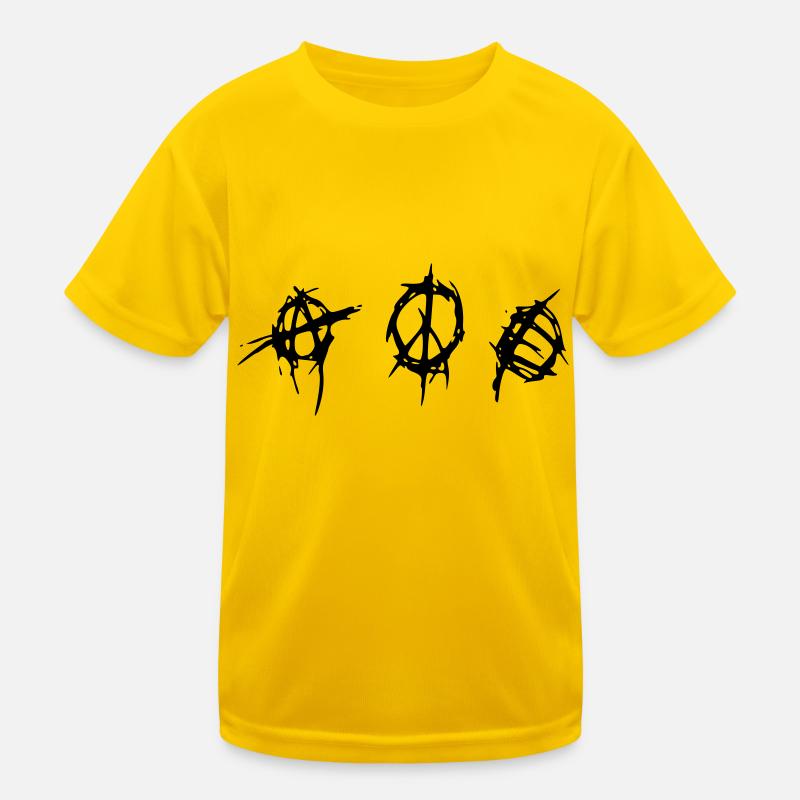 anarchy_peace_equality Kinder Funktions-T-Shirt