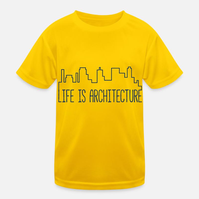 Architect / Architecture: Life Is Architecture - Kids Functional T-Shirt - egg yellow