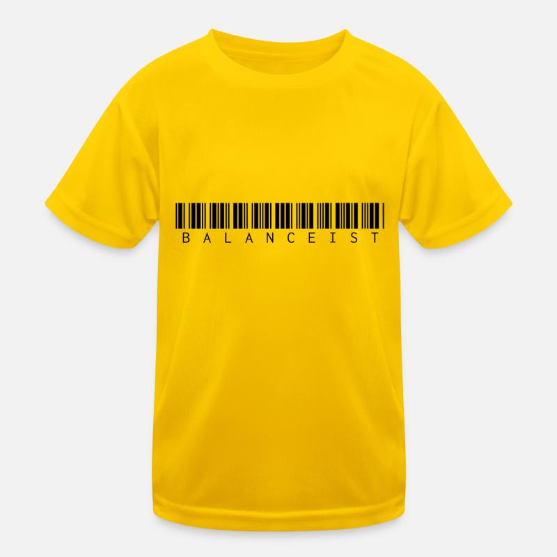 Balancist #Neu1 Barcode - Kids Functional T-Shirt - egg yellow