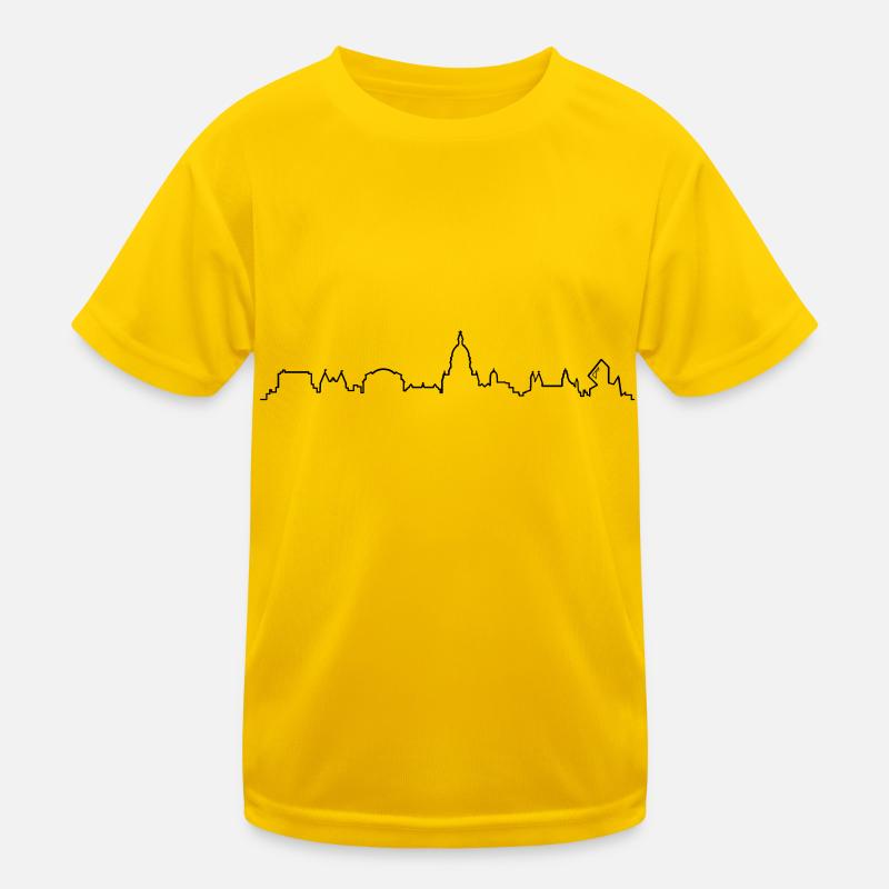 Skyline Mainz - Kinder Funktions-T-Shirt - Eigelb