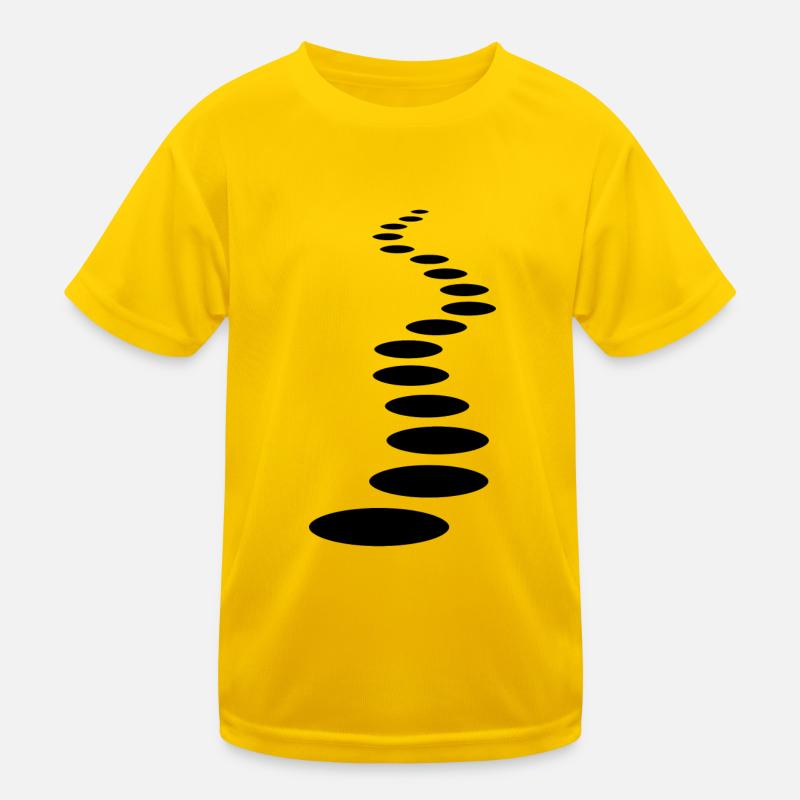path path line line row art dots pattern ra Kids Functional T-Shirt