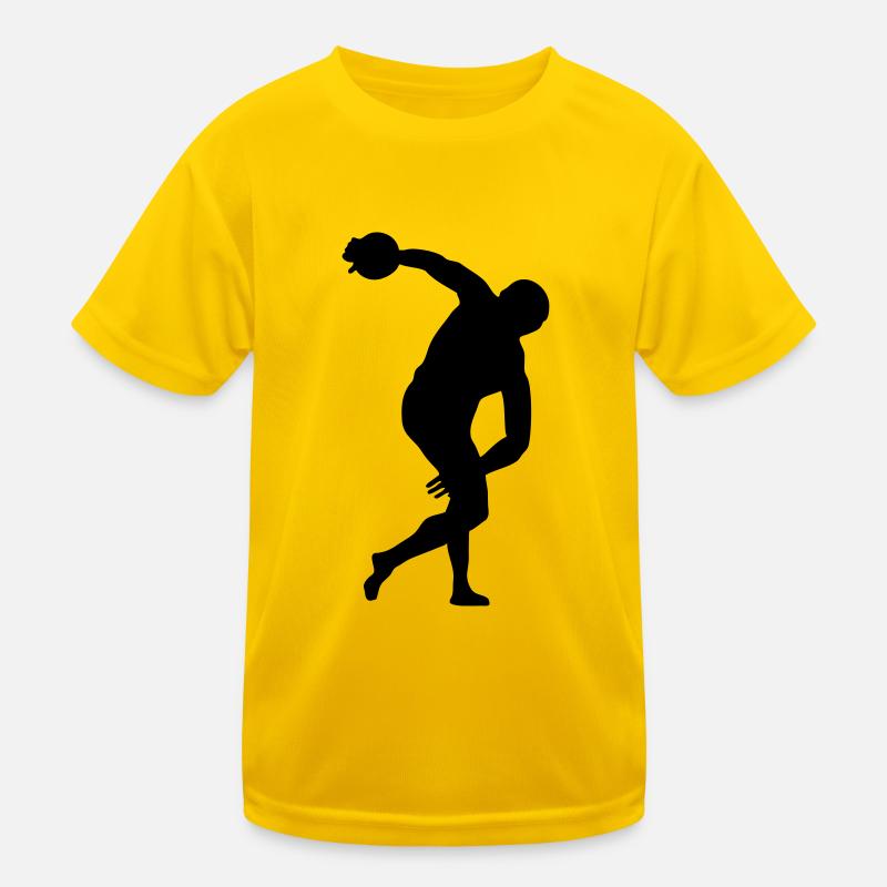 Diskuswurf discus throw Kinder Funktions-T-Shirt