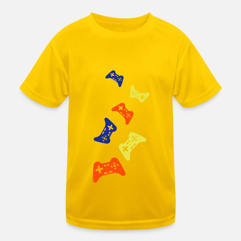 Gamepad Symbol Controller Bunt Kinder Funktions-T-Shirt