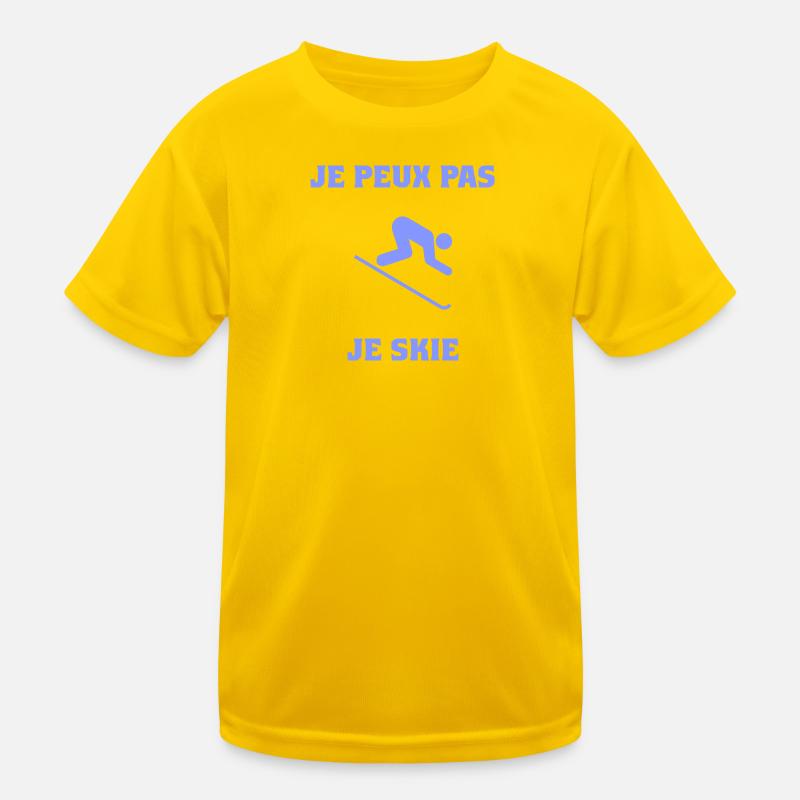 I CAN'T. SKI. SKI. RACKET. SNOW. SNOWBOARDING Kids Functional T-Shirt