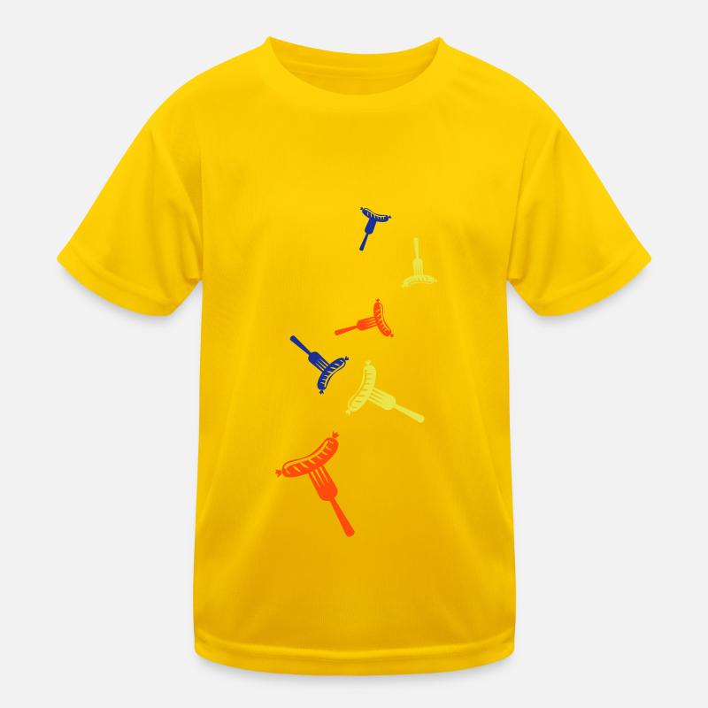 Bratwurst Fleisch icon Kinder Funktions-T-Shirt