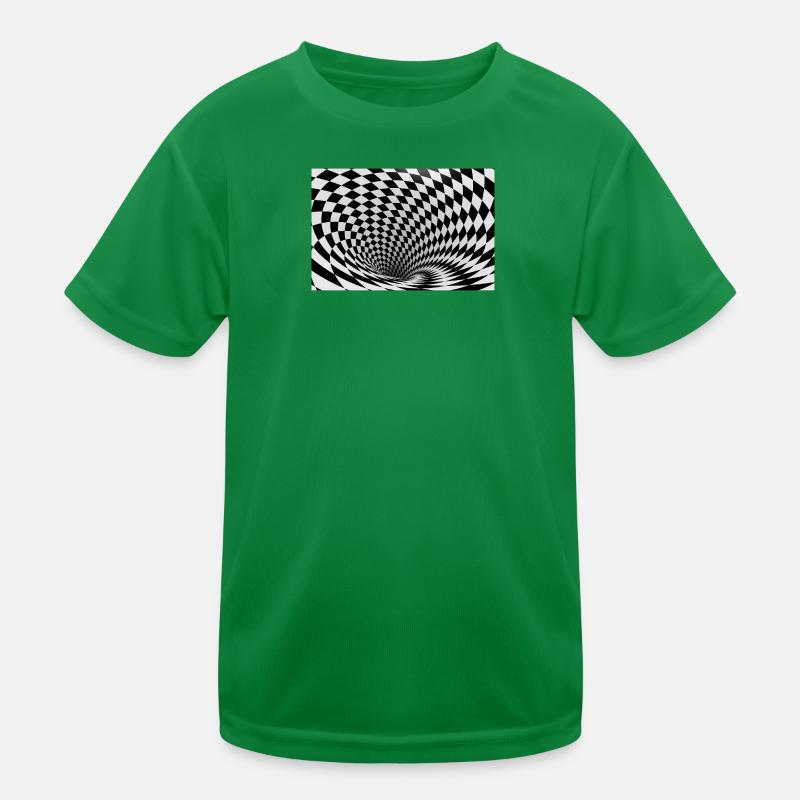 Vortex noir et blanc hypnotique T-shirt sport Enfant