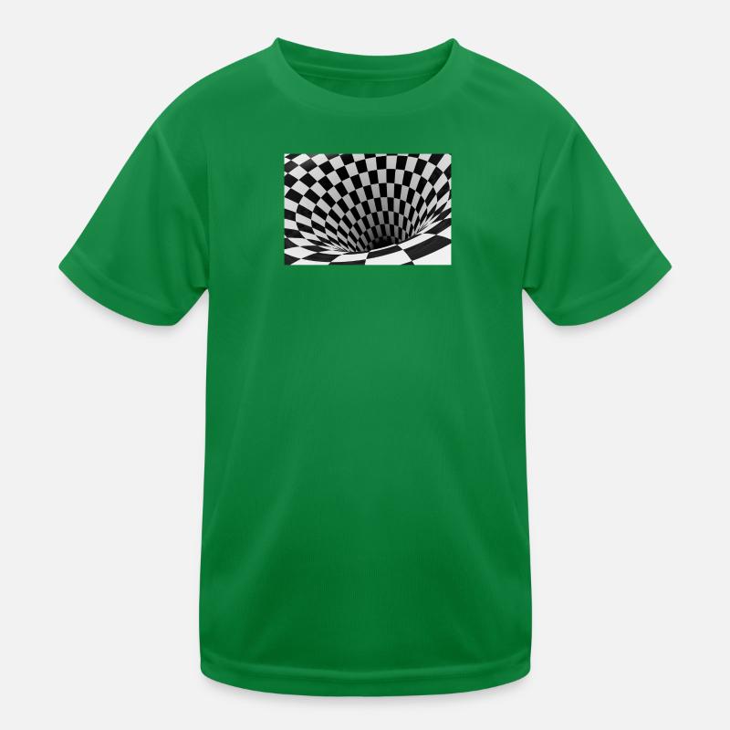 Vortex damier noir et blanc T-shirt sport Enfant