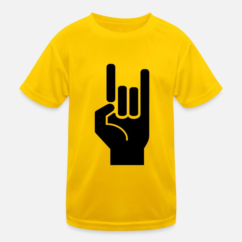 Rock and roll hand eu Kids Functional T-Shirt