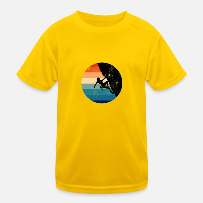 Climbing Climber Climber Sport Climbing Retro Kids Functional T-Shirt