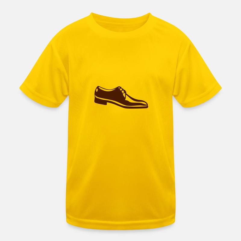 Mokassin-Schuh ein Mann Schuhe - Kinder Funktions-T-Shirt - Eigelb