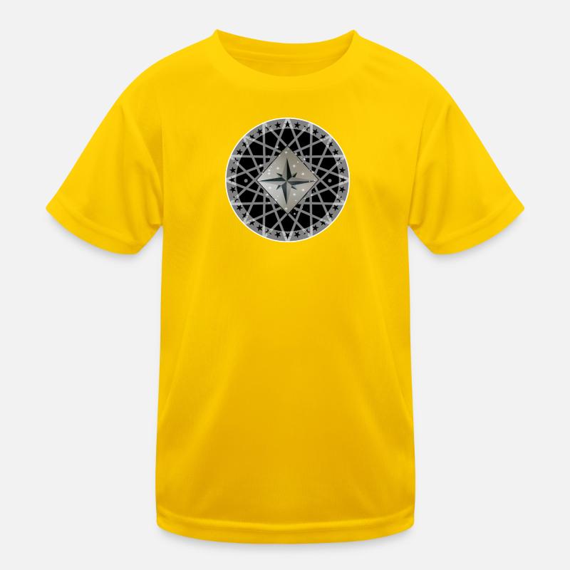 Wind Rose - Kinder Funktions-T-Shirt - Eigelb
