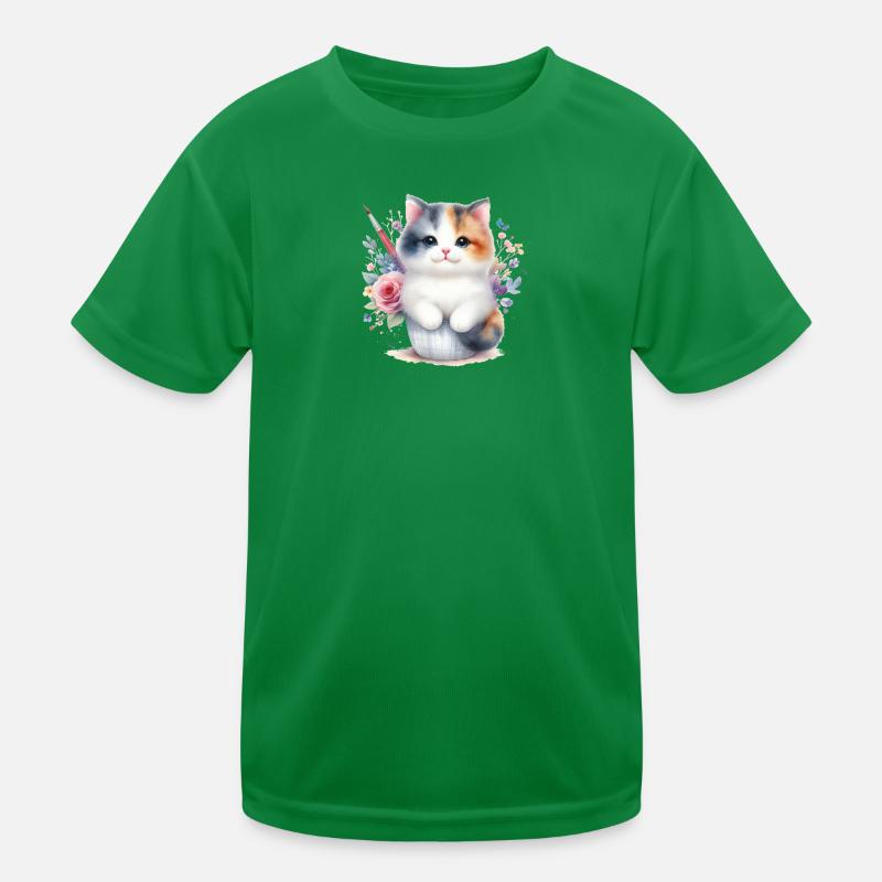 Chat mignon T-shirt sport Enfant