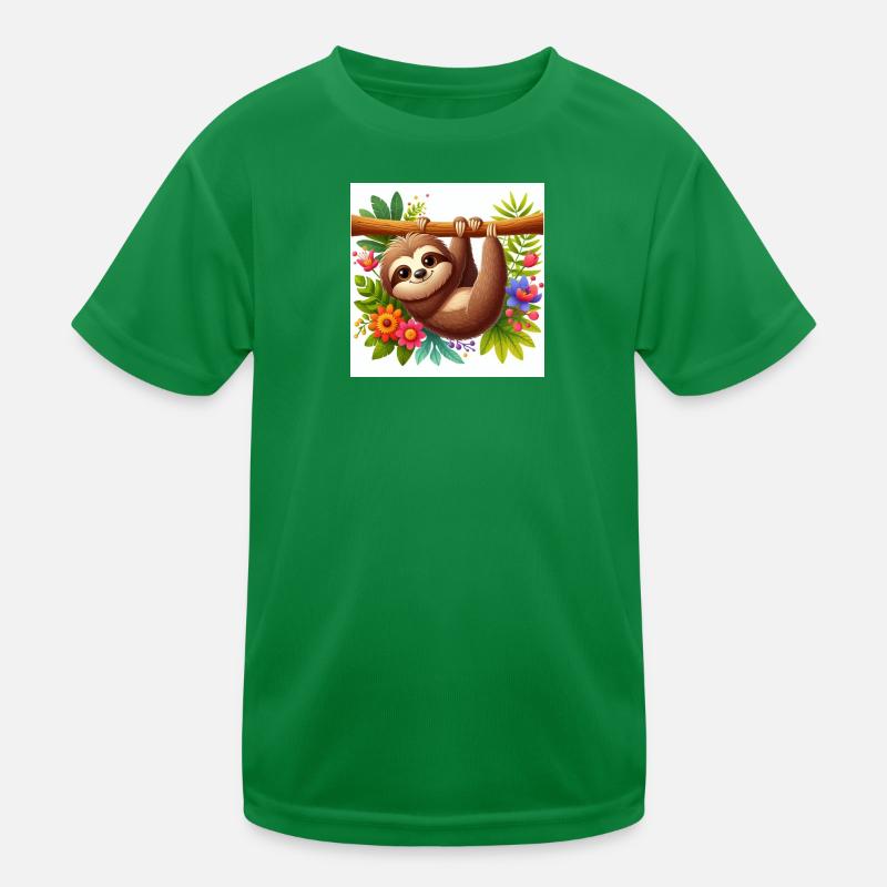 Faultier Kinder Funktions-T-Shirt