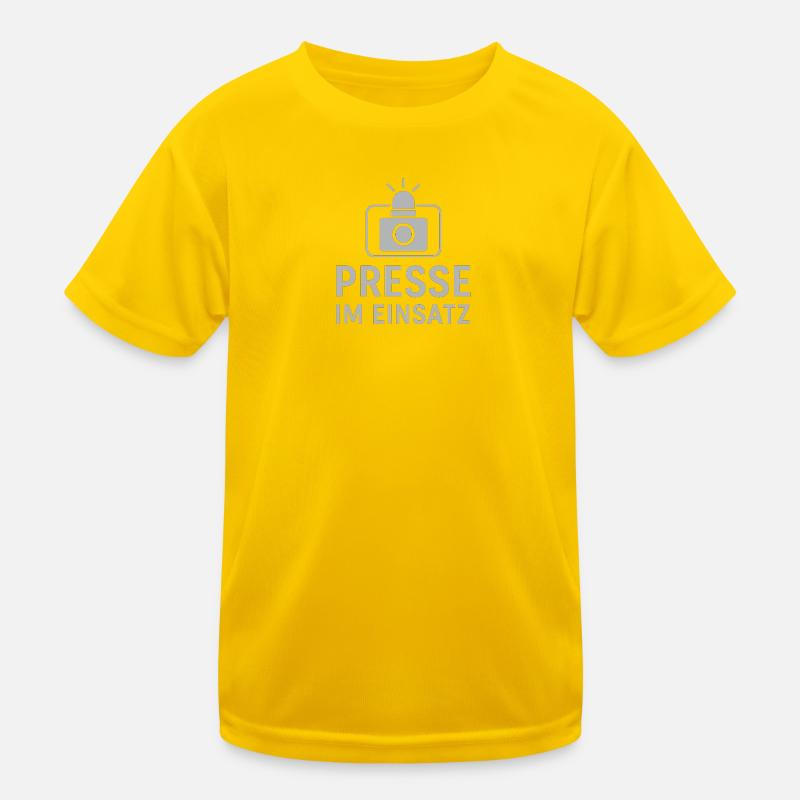 Presse im Einsatz Kinder Funktions-T-Shirt