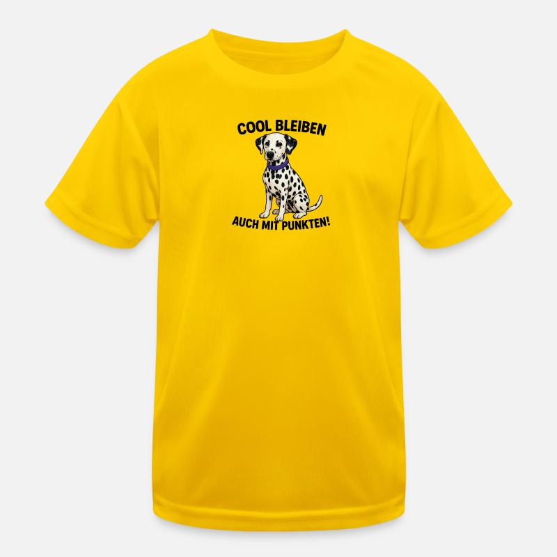 Dalmatiner mit Lila Halsband Kinder Funktions-T-Shirt