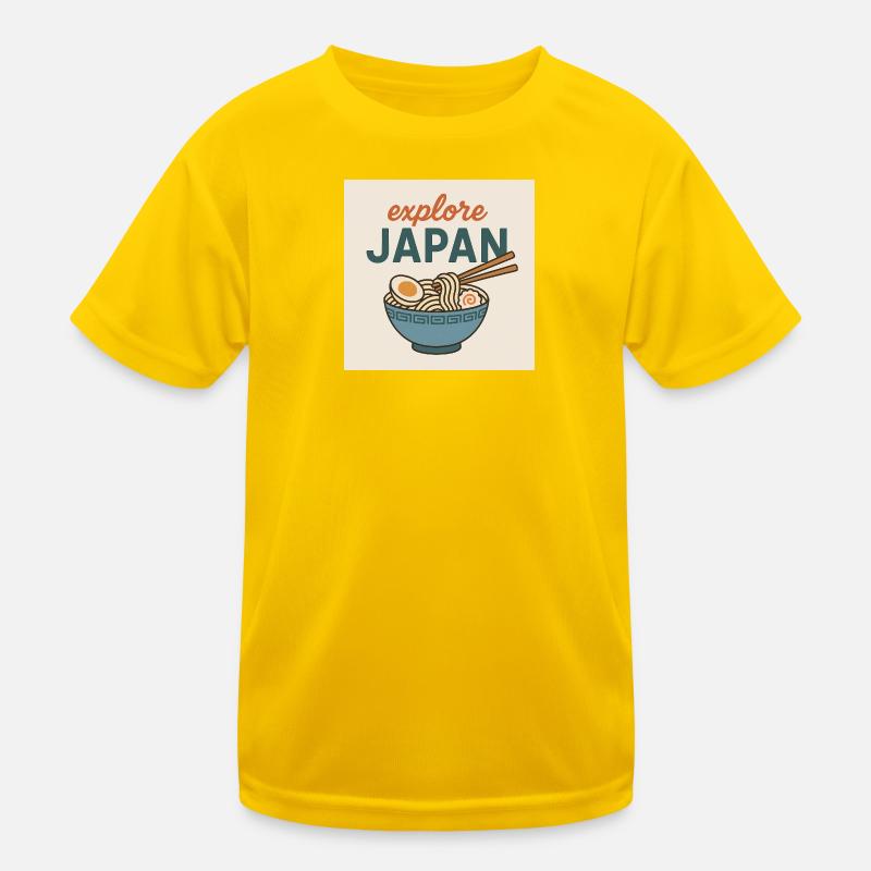 explore Japan Ramen Kids Functional T-Shirt