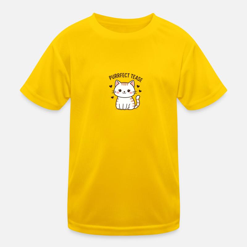 Mignon chat taquiner Slogan T-shirt sport Enfant