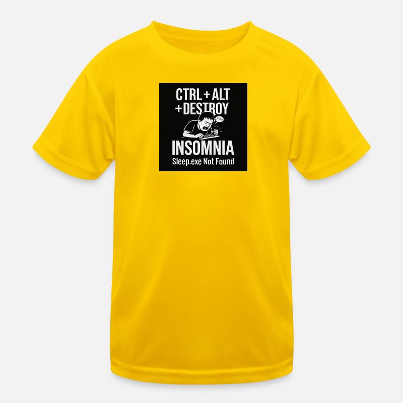 Insomnia Meme Graphic Tee Kids Functional T-Shirt