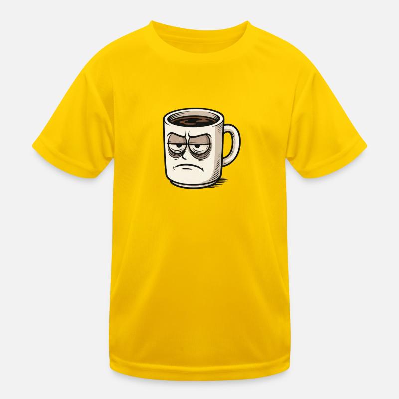 Kaffeetasse mit mürrischem Gesicht T-shirt sport Enfant