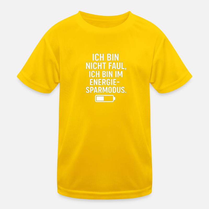 I'm in power saving mode - Kids Functional T-Shirt - egg yellow