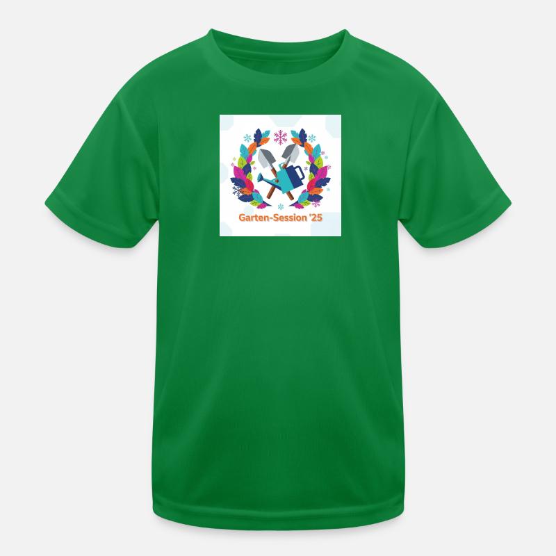 Geometric Garden Tools "Garden Session '25" Kids Functional T-Shirt