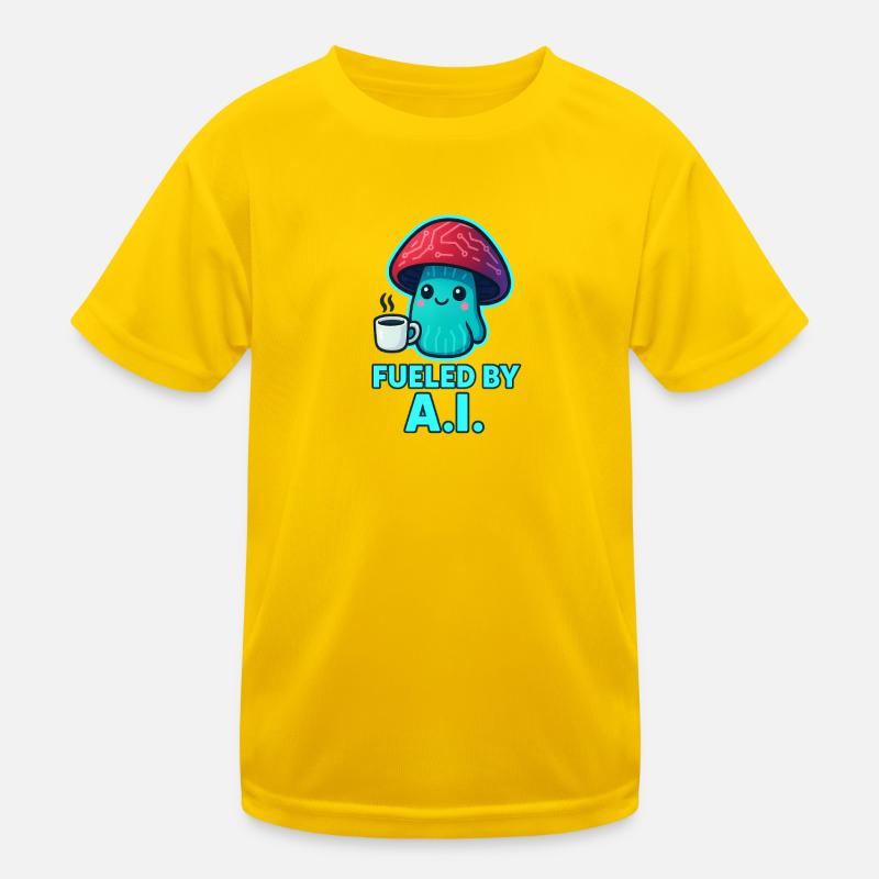 KOWAI Pilz Kaffee Boost Kinder Funktions-T-Shirt