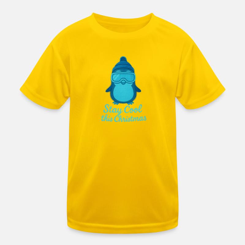 Stay Cool Weihnachts Pinguin Kinder Funktions-T-Shirt