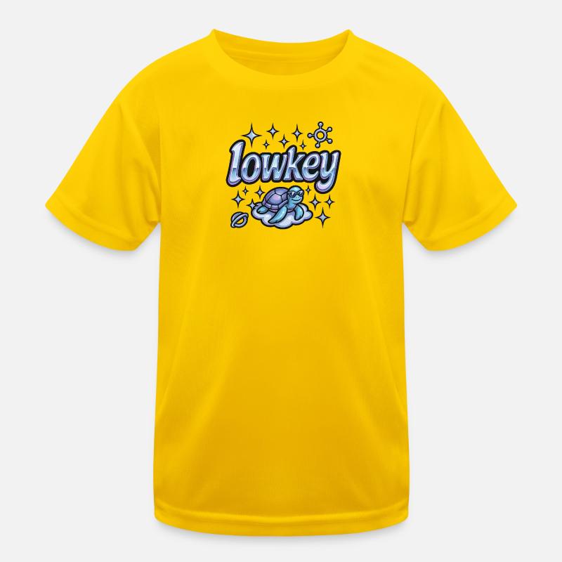 Lowkey turtle on cloud Kids Functional T-Shirt