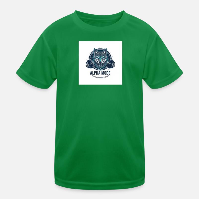 ALPHA_MODE_WOLF Kids Functional T-Shirt