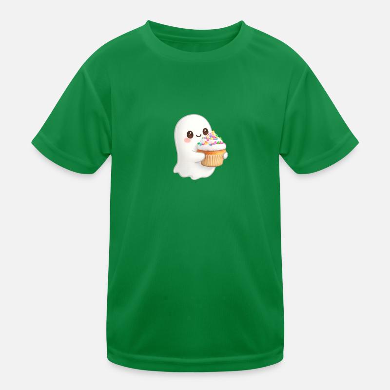 Sweet Ghost Cupcake confetti cake Kids Functional T-Shirt