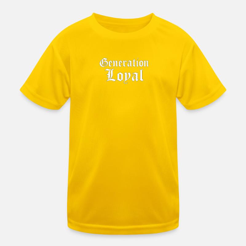 Generation Loyal Gothic Typography Design Kinder Funktions-T-Shirt