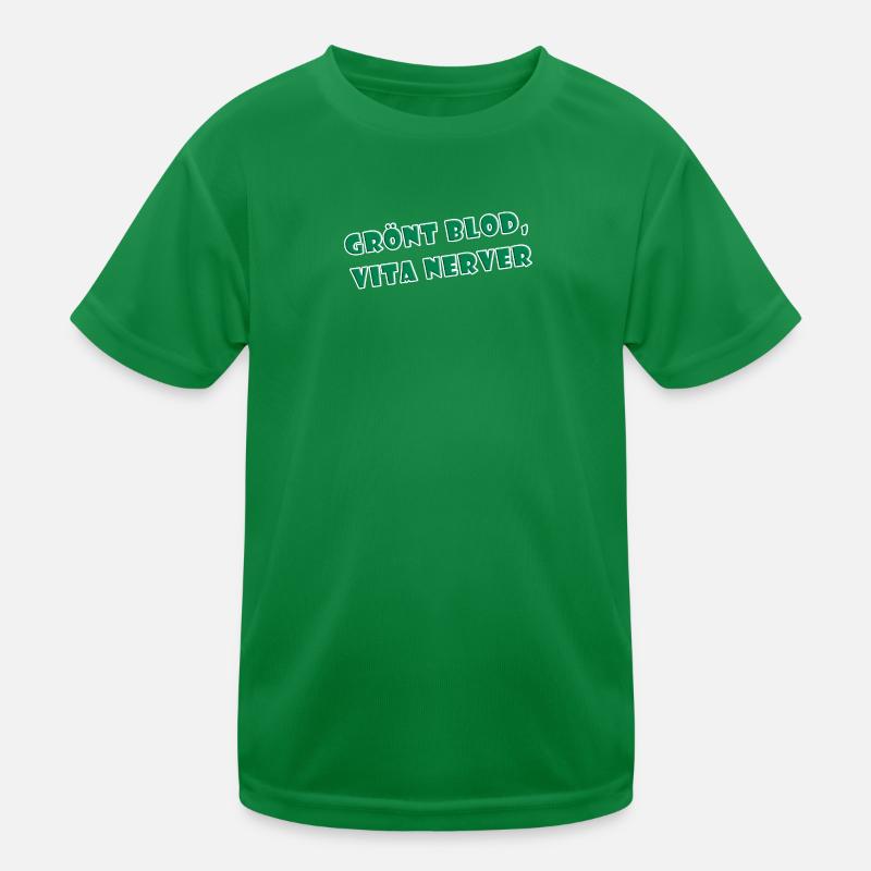 Nerfs blancs sang vert T-shirt sport Enfant