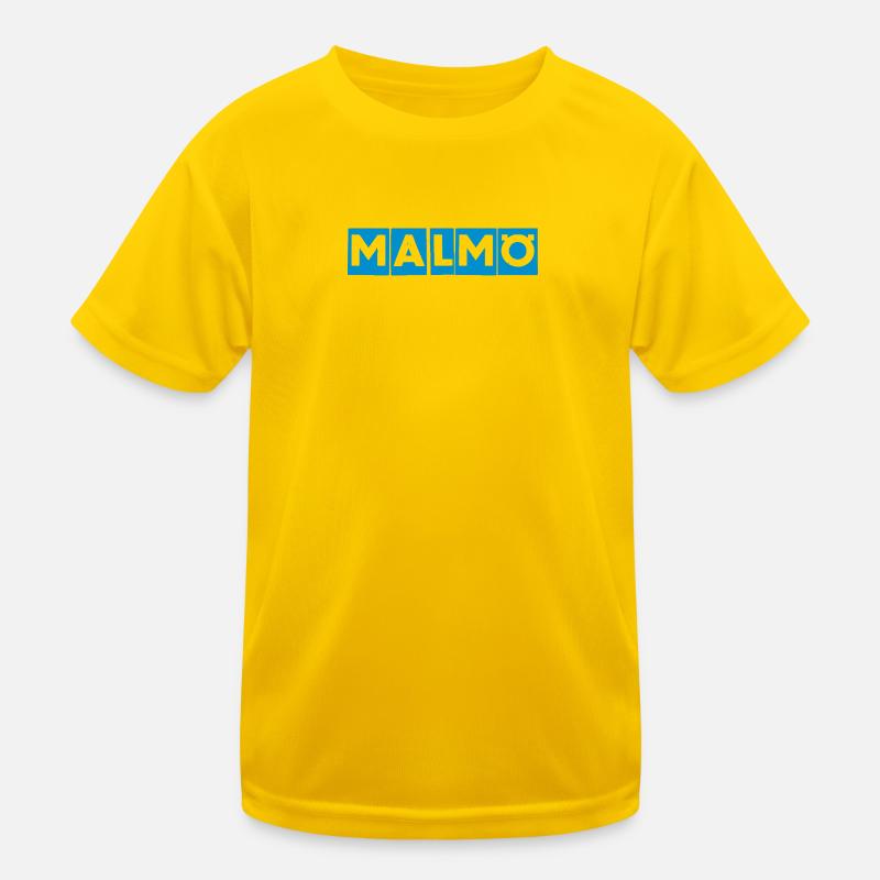 Malmö – Conception de texte bleu T-shirt sport Enfant