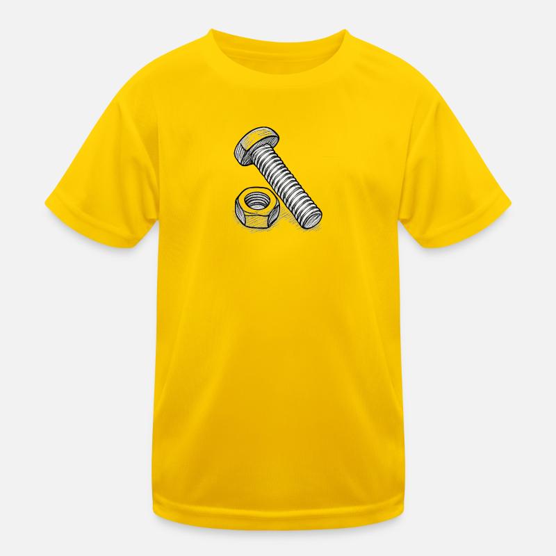 Schraube und Mutter Kinder Funktions-T-Shirt