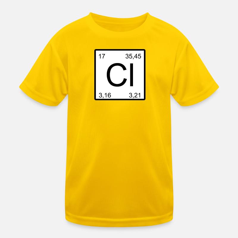 Chlorine Square Element Design Kids Functional T-Shirt