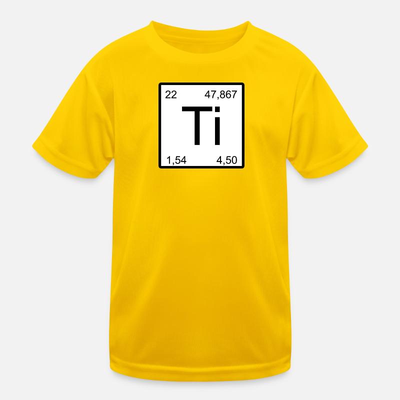 Titanium Elementsymbol Minimal Tile Kinder Funktions-T-Shirt