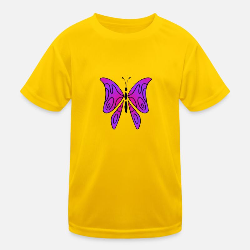 Papillon rose et pourpre T-shirt sport Enfant