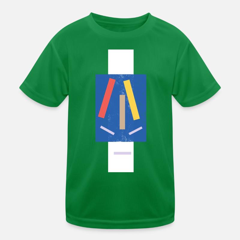 Abstract Paintbrush Grim Face Kids Functional T-Shirt