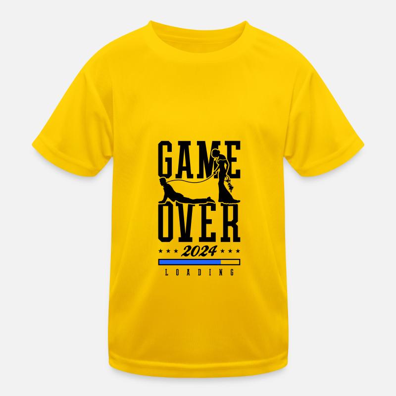 Wedding Loading 2024 Game Over Kids Functional T-Shirt