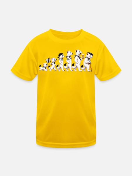 Hermine-Entwicklung - Kinder Funktions-T-Shirt - Eigelb - Vorne