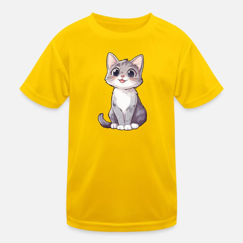 Süße Katze Kind Geburtstag Kinder Funktions-T-Shirt