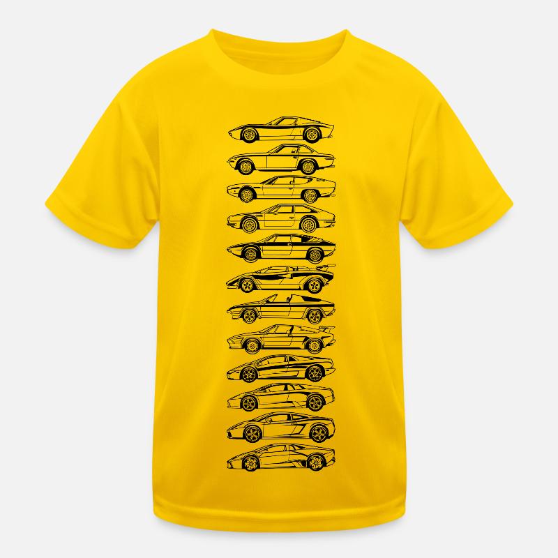 Evolution Schwarzer Lambo Kinder Funktions-T-Shirt