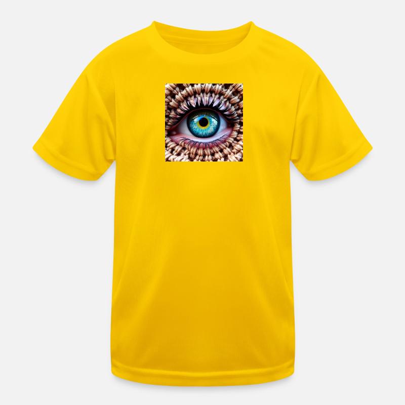 Colored Eye in Braided Net Kids Functional T-Shirt