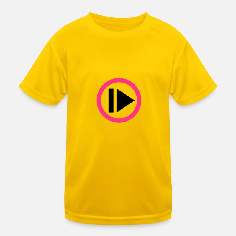 Play button Kids Functional T-Shirt