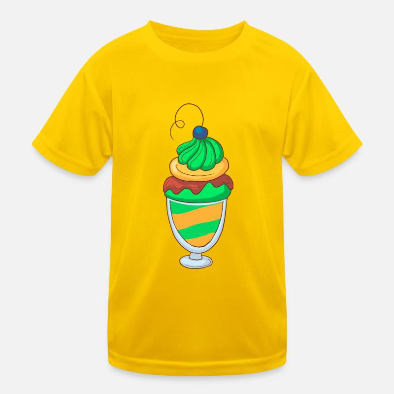 Crème glacée, crème glacée, crème glacée, crème glacée, boule, crème glacée, sundae T-shirt sport Enfant