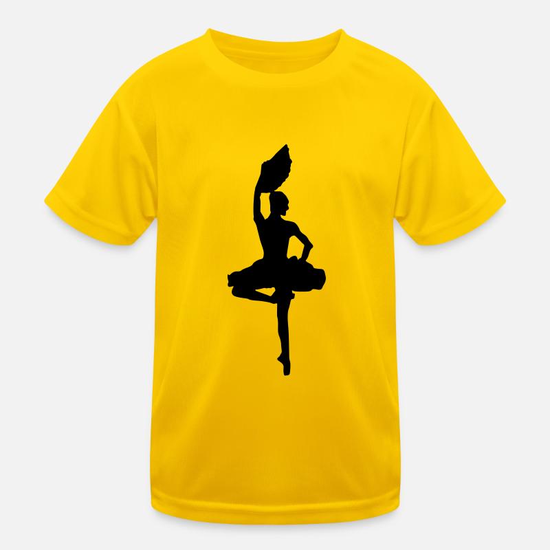 ballet tänzerin - Kinder Funktions-T-Shirt - Eigelb