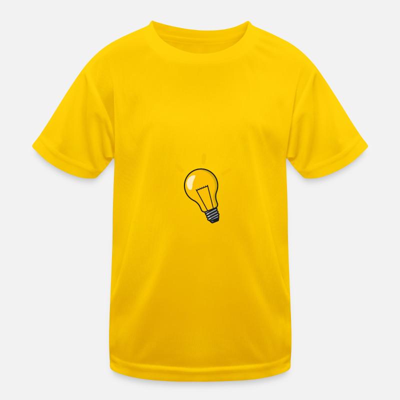 Idée de créativité d’ampoule T-shirt sport Enfant