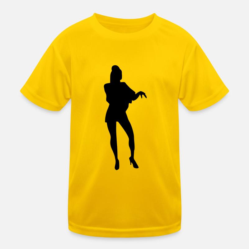 Conception de vecteur Singer and Dancer Silhouette T-shirt sport Enfant